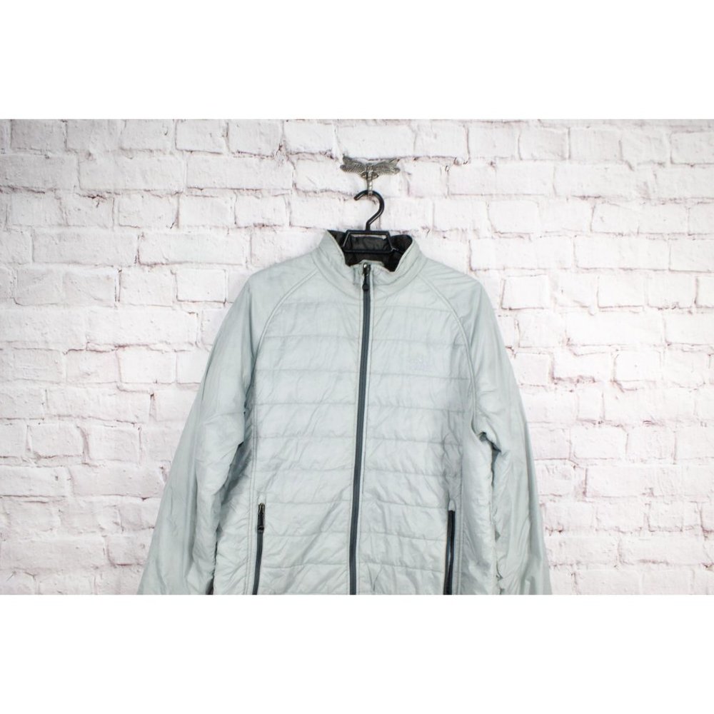 LL Bean Gray Nylon Lined Full Zip Waterproof Packable Jacket Size M - Picture 3 of 9